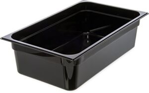 CFS 10202B03 Polycarbonate Full-Size Food Pan, 6″, Black (Case of 6)