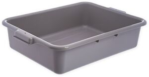 CFS N4401023 Comfort Curve™ Ergonomic Wash Basin Tote Box, 5″ Deep, Gray (Pack of 12)