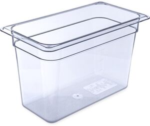 CFS Plastic Food Pan 1/3 Size 8 Inches Deep Clear