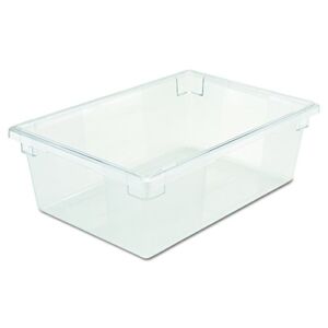 Rubbermaid Commercial 3300CLE Food/Tote Boxes, 12 1/2 gal, 26 w x 18 d x 9 h, Clear