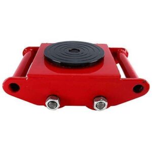 YaeTek 4 Rollers Industrial Machinery Mover, 13200 lbs (6 Tons) Capacity Machinery Skate Dolly, All-Steel Structure, 360 Degree Rotation (RED)