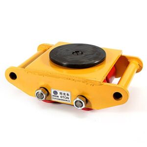 Industrial Machinery Mover 13200lb 6T Machinery Mover Roller Dolly with 360°Swivel Top Plate (13200LB Capacity) (Yellow)