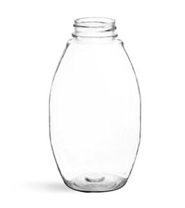 12 fl oz Empty Plastic Bottles, Clear PET Inverted Ovals Case (308 Units)