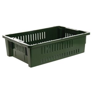 Orbis Green Plastic Small Vented Produce Contatiner – 19 7/10″L x 13 1/10″W x 5 3/5″H