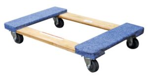 Vestil HDOC-1830-9 Hardwood Dolly with Carpet End, 900 lbs Capacity, 30″ Length x 18″ Width x 5-3/4″ Height Deck