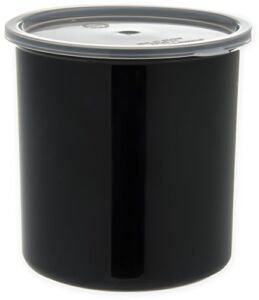 CFS Classic™ Round Storage Container with Lid, 2.7 Quart Crock, Black (Pack of 6)