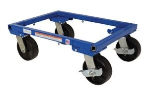 Vestil ATD-1622-6 Steel Adjustable Tote Dolly with 6″ Casters, 3000 lbs Capacity, Maximum Usable 34″ Length x 24″ Width