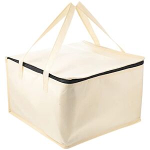 Angoily Insulated Food Delivery Bag Insulated Grocery Tote Portable Food Warmer Bag Picnic Food Container for Restaurant Delivery Grocery Shopping 35X35X23CM