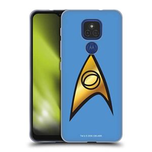 Head Case Designs Officially Licensed Star Trek Sciences Solo Uniforms and Badges TOS Soft Gel Case Compatible with Motorola Moto E7 Plus