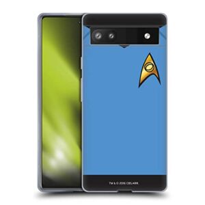 Head Case Designs Officially Licensed Star Trek Sciences Uniforms and Badges TOS Soft Gel Case Compatible with Google Pixel 6a