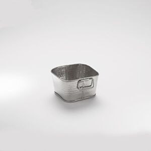 American Metalcraft STH6 Hammered Tub, Square, Stainless Steel, 3-1/4″ Height, 6″ Width, 6″ Length