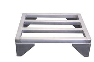 SHOPCraft Heavy Duty Aluminum Dunnage Rack, 20” X 24” X 7.5” Industrial Grade Aluminum Storage Rack, Commercial Food Service Storage Rack
