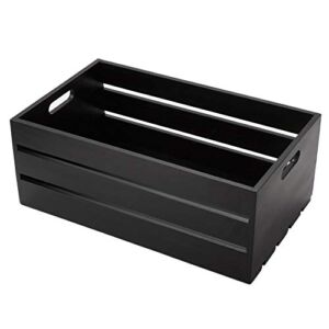 American Metalcraft WTBL20 Wooden Crate, Black, 20 ½” L x 12 ½” W x 8″ H