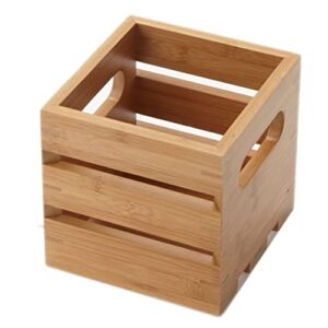 American Metalcraft WTBA6 Wooden Crate, Bamboo, 6 ¼” L x 5 ¾” W x 5 ¾” H