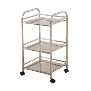 ZSCLLCQ Storage Hand Trucks,Kitchen Movable Trolleys, 3 Tier Rolling Cart,Beauty Salon Trolley with Universal Brake Wheel,Perfect for Hospital/Dental Clinic,80 Kg Capacity/a/M-50 * 35 * 75Cm