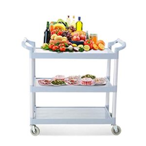 ZSCLLCQ Storage Hand Trucks,Kitchen Movable Trolleys, Grey Hotel Catetrolley Wine Cart for Aircraft Cabin,75Kg Load Per Layer