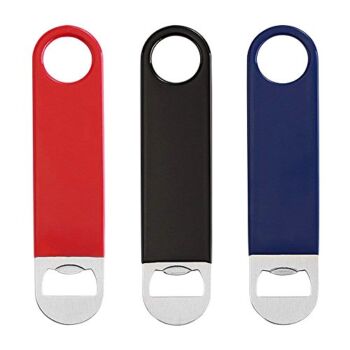 3 Pack Heavy Duty Stainless Steel Flat Bottle Opener, Solid and Durable Beer Openers, 7 inches Red, Black, Blue | The Storepaperoomates Retail Market - Fast Affordable Shopping