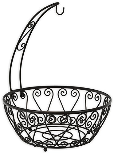 SimpleHouseware Fruit Basket Bowl with Banana Tree Hanger, Bronze | The Storepaperoomates Retail Market - Fast Affordable Shopping