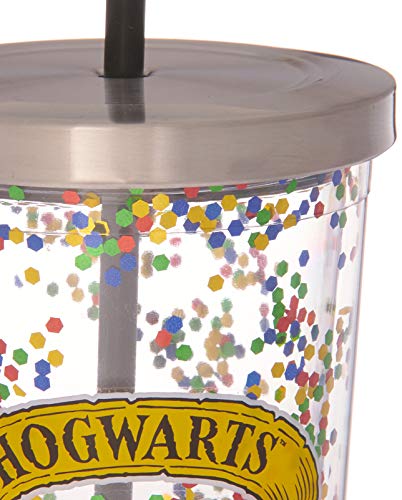 Spoontiques Hogwarts Glitter Cup w/Straw | The Storepaperoomates Retail Market - Fast Affordable Shopping