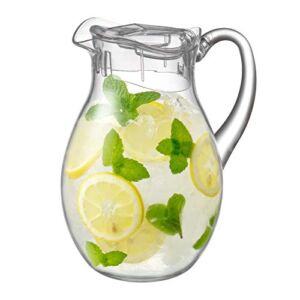 Amazing Abby – Bubbly – Acrylic Pitcher (72 oz), Clear Plastic Water Pitcher with Lid, Fridge Jug, BPA-Free, Shatter-Proof, Great for Iced Tea, Sangria, Lemonade, Juice, Milk, and More