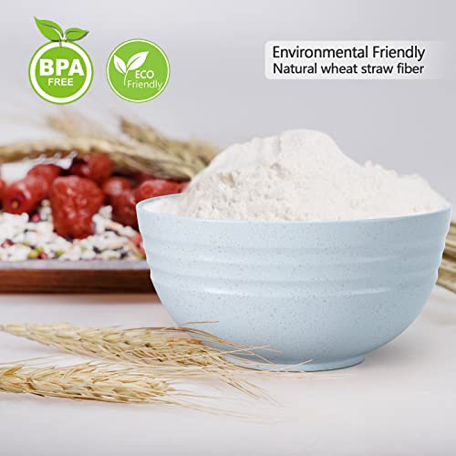 [Set of 6] Unbreakable Cereal Bowls 24 OZ Microwave and Dishwasher Safe BPA-Free Eco-Friendly Wheat Straw Bowl Assorted Color Dessert Bowls for Serving Soup, Oatmeal, Pasta and Salad | The Storepaperoomates Retail Market - Fast Affordable Shopping
