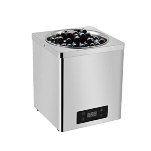 Commercial Chocolate Tempering Machine, 600W Electric Soup Warmer Adjustable Temp.30-100°, Round Countertop Food Warmer