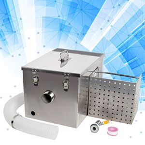 Grease Trap Interceptor Set, Denshine Stainless Steel Grease Trap Interceptor Set Detachable Design For Restaurant Kitchen Wastewater Removable Baffles (Shipping from USA, 3-5days Delivery)