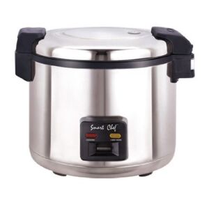 Welbon WRC-1070S 33 Cups Stainless Steel Commercial Rice Cooker with Heavy Duty Non-Stick Inner Pot, ETL & UL, Silver