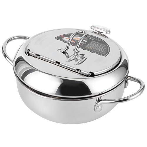 with a Thermometer Frying Pot, Food‑grade Cold Touch Handle Japanese Frying Pot, for Kitchen Restaurant Home Frying(Large 24cm) | The Storepaperoomates Retail Market - Fast Affordable Shopping