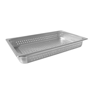 Chef’s Supreme – 2.5″ Full Size Stainless Perforated Steam Table Pan, Each