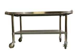 KPS Stainless Steel Rolling Working Equipment Grill Table Stand 30 x 36 with Wheels