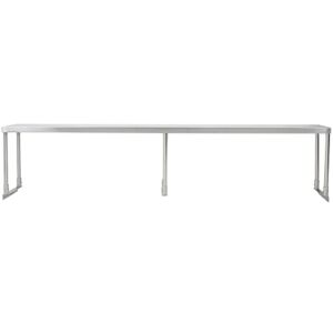 Pack 4! Stainless Steel Single Deck Overshelf – 12″ x 84″ x 19 1/4″ Work Table for Kitchen Prep Utility Overshelf Prep Deck Station Overshelf Commercial Steel Shelf for Prep & Work Table