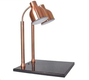 WANYE Food Heating Lamp Buffet Insulation Lamp Infrared Insulation Food Lamp Self-Service Heater Lamp Reading Lamp Three-Color Marble Base (Color : Bronze)
