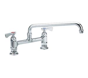 Krowne Royal Series 8″ Center Raised Deck Mount Faucet, 12″ Spout, 15-812L