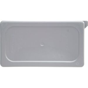 Rubbermaid Commercial Products Cold Food Pan, Soft Sealing Lid, 1/3 Size, Gray (FG122P29GRAY)