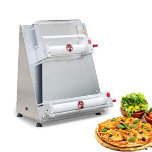 Commercial Pizza Press Machine, 3-15 Inch Automatic Pizza Dough Roller Sheeter Thickness Adjustable Pizza Cone Forming Machine