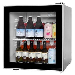Northair Wine Cooler and Beverage Refrigerator 60 Can Mini Fridge with Glass Reversible Door for Soda Beer or Wine