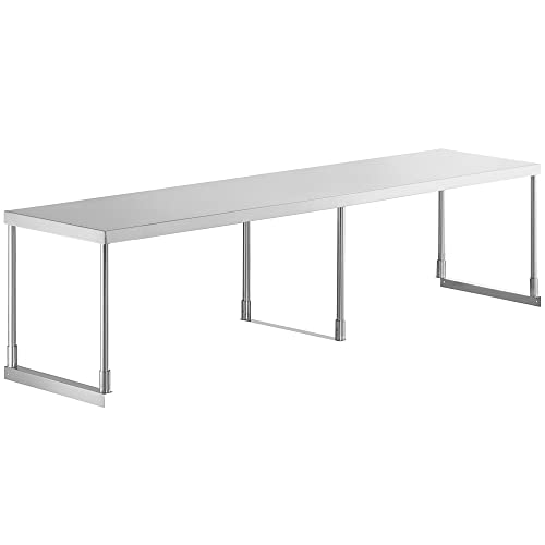 Pack 5! Stainless Steel Single Deck Overshelf – 18″ x 84″ x 19 1/4″ Commercial Prep Utility Overshelf Prep Deck Station Overshelf Stainless Steel Overshelf for Prep & Work Table | The Storepaperoomates Retail Market - Fast Affordable Shopping