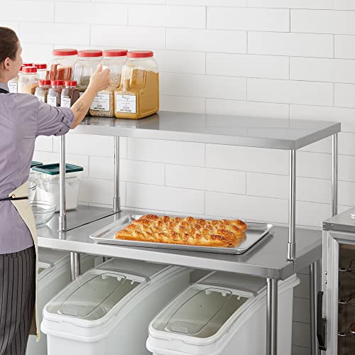 Pack 5! Stainless Steel Single Deck Overshelf – 18″ x 84″ x 19 1/4″ Commercial Prep Utility Overshelf Prep Deck Station Overshelf Stainless Steel Overshelf for Prep & Work Table | The Storepaperoomates Retail Market - Fast Affordable Shopping