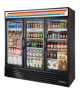 True GDM-72-HC~TSL01 Triple Swing Glass Door Merchandiser Refrigerator with Hydrocarbon Refrigerant and LED Lighting, Holds 33 Degree F to 38 Degree F, 78.625″ Height, 29.875″ Width, 78.125″ Length