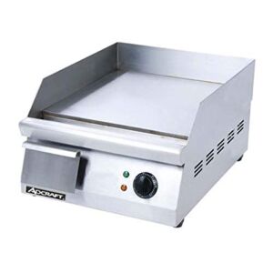 Adcraft GRID-16 16-Inch Electric Countertop Griddle, Stainless Steel, 120v, NSF, Silver