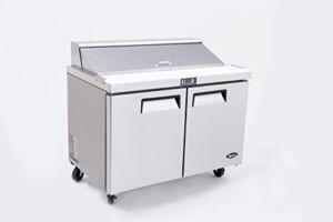 Atosa Usa MSF8302 Stainless Steel Sandwich Prep Table 48″ 2-Door Refrigerator