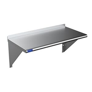 Metal Shelf | Stainless Steel Wall Mount NSF Shelving for Commercial Restaurant, Kitchen, Laundry Room, Food Truck