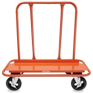 GypTool Heavy Duty Drywall Sheet Cart & Panel Dolly with 4 Swivel Wheels – Orange