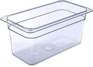 CFS Plastic Food Pan 1/3 Size 6 Inches Deep, Clear