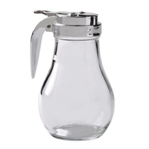 Thunder Group Syrup Dispenser with Cast Zinc Top, 14-Ounce