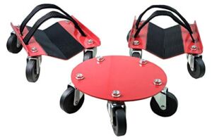 KASTFORCE KF2013 Snowmobile Dolly Heavy Duty V-Slide with 2.5” PVC Swivel Casters and Rubber Pad Protecting Skis