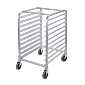 Profeeshaw Bun Pan Bakery Rack 10 Tier with Wheels, Aluminum Racking Trolley Storage for Half or Full Sheets