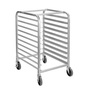 HALLY SINKS & TABLES H Bun Pan Rack 10 Tier with Wheels, Commercial Bakery Racking of Aluminum for Full & Half Sheet – Kitchen, Restaurant, Cafeteria, Pizzeria, Hotel and Home, 26″ L x 20″ W x 38″ H