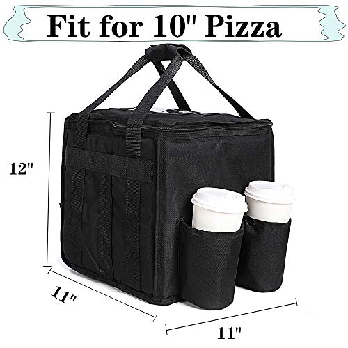 Large Insulated Food Delivery Bag with Cup Holders, Foldable Heavy Duty Food Warmer Grocery Bag for Camping Catering Restaurants | The Storepaperoomates Retail Market - Fast Affordable Shopping